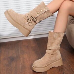 NEW ARRIVAL Stylish Tan Suede Women's Boots